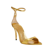 Ankle Strap Mid Heel Sandals - 7.5cm